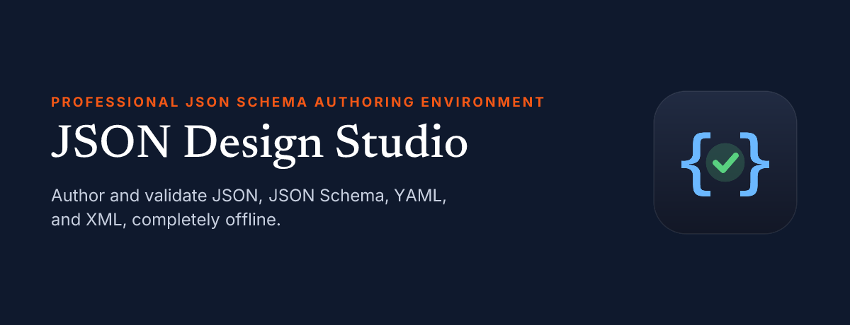 JSON Design Studio, a native macOS studio for JSON and JSON Schema